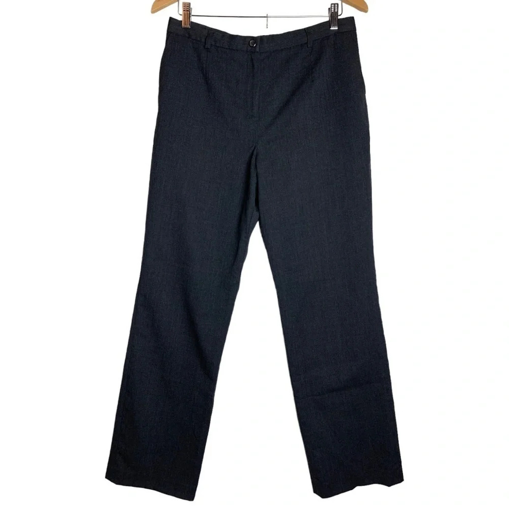 Pendleton Women’s Grey Pure Virgin Wool Trouser Pant  Size 10 Petite Lined